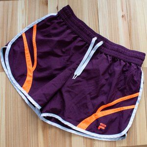 Women’s Medium FILA shorts purple orange white